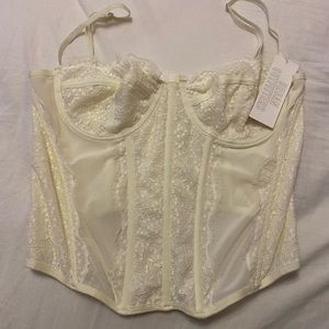 urban outfitters modern love corset - white